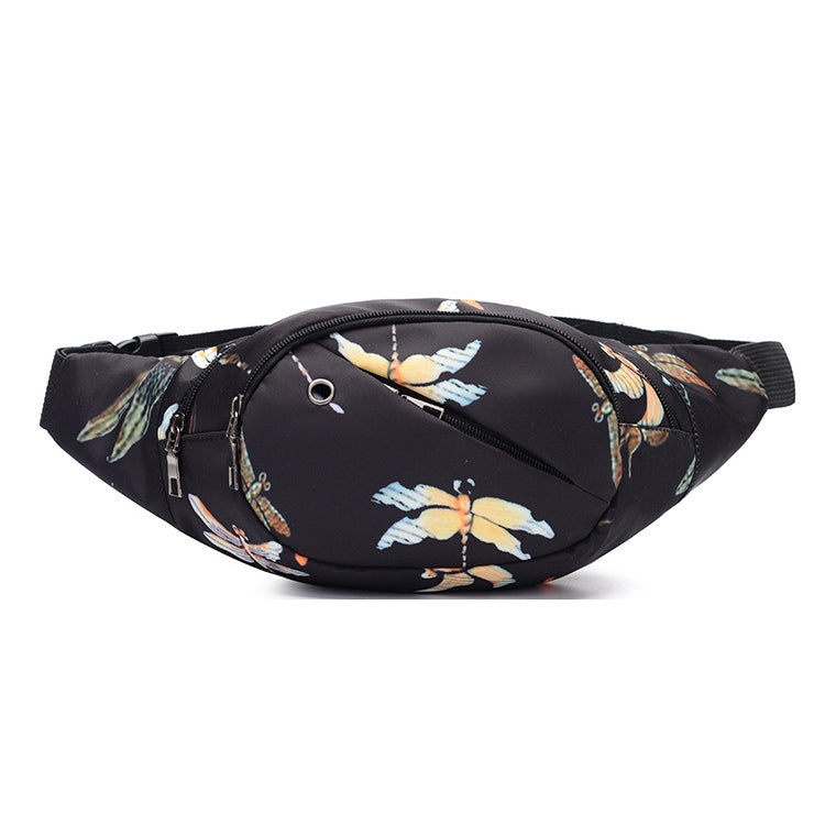 Color Printing Multi-function Casual Pockets Ladies Outdoor Purse Waist Bag