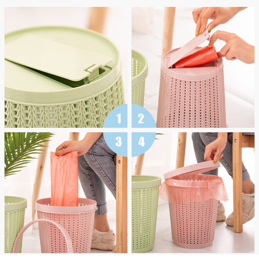 Household Removable Plastic Trash Bin Built-in Trash Bag Box