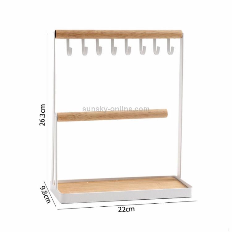 Jewelry rack dimensions shown: 26.8cm high, 22cm wide with two-tier design