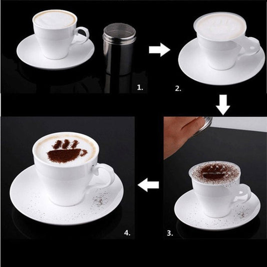 32 PCS Coffee Stencil Filter Coffee Maker Cappuccino Mold Templates Strew Flowers Pad Spray Art Baking Tools, 32 PCS