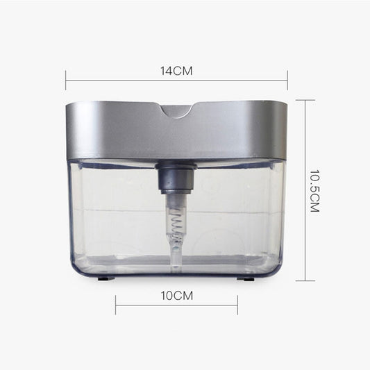 Press Soap Dispenser Kitchen Detergent Wash Presser, Gray, Silver