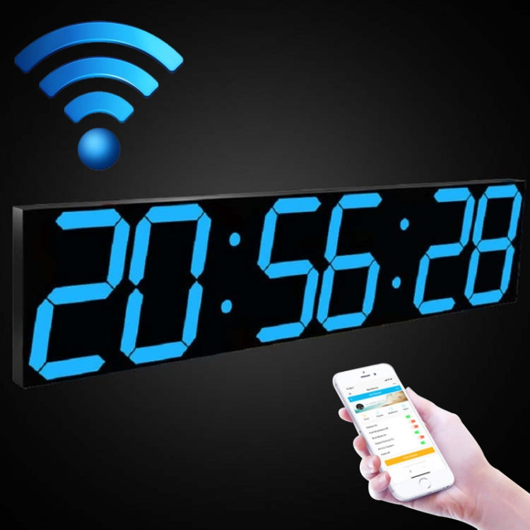 Creative LED Digital Wall Clock Multi-function WIFI Clock, 6 Bit Hollow WIFI, 6 Bit Sealed Box WIFI