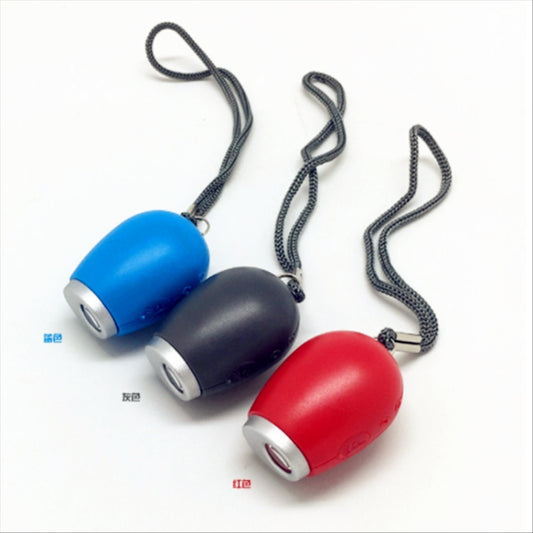 Mini projector alarm clock set in blue, black, and red with hanging ropes