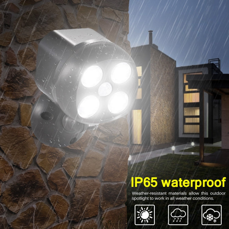 Rain-ready black motion sensor LED spotlight with bright LEDs for waterproof outdoor use