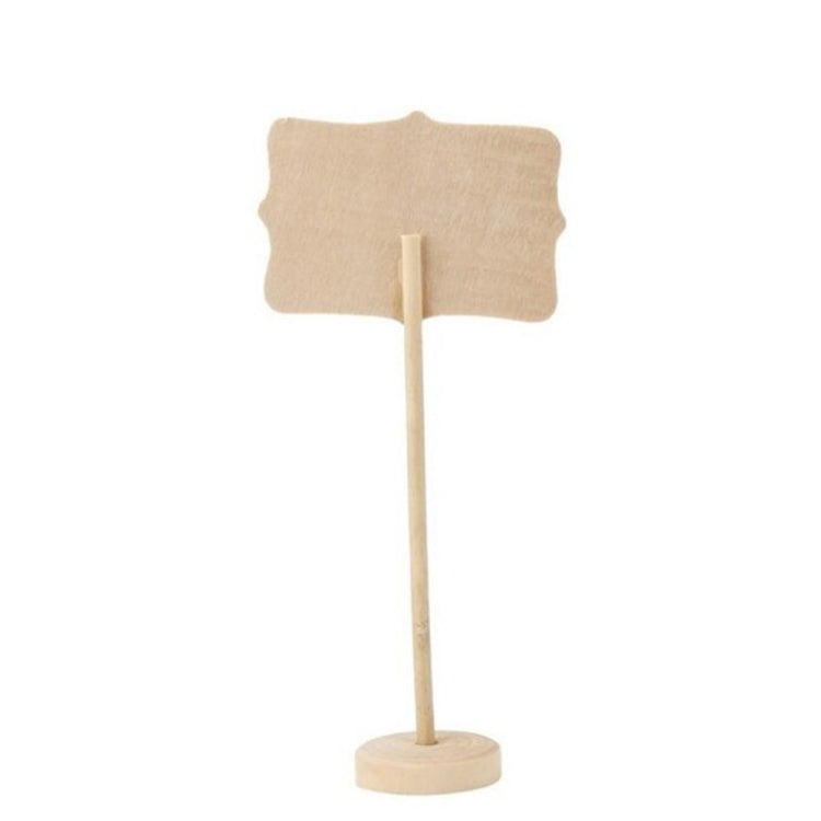 Single mini wooden chalkboard sign with light board on round stand
