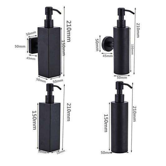 304 Stainless Steel Wall-mounted Manual Soap Dispenser, Square Wall-mounted, Round Wall-mounted, Square Table Top, Round Table Top