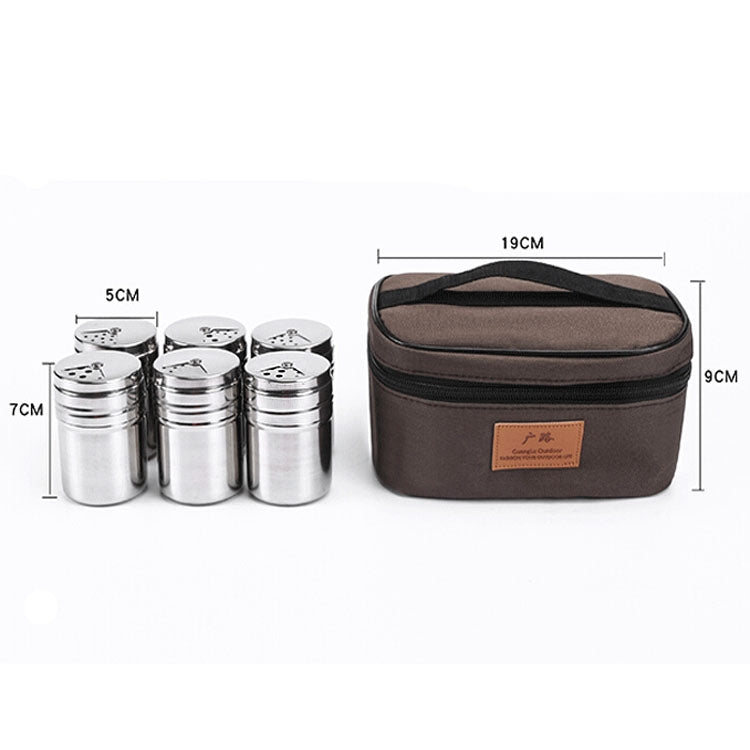 Spice jar case dimensions shown: about 19cm by 9cm with jars and lids