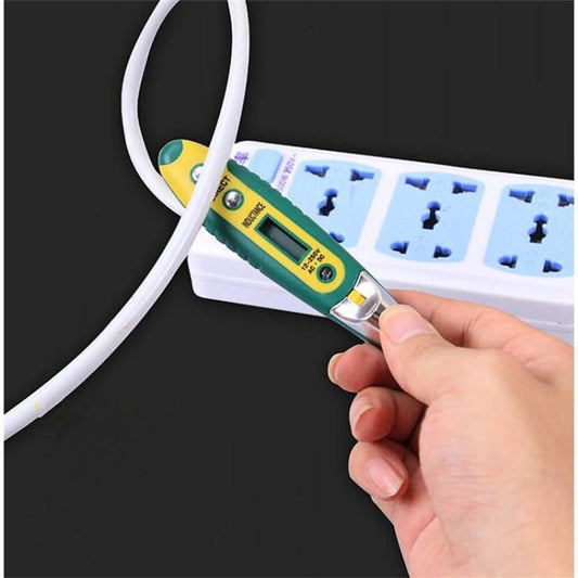 High Precision Electrical Tester Pen Screwdriver 220V AC DC Outlet Circuit Voltage Detector Test Pen with Night Vision, Digital Display Pen (Card), Digital Display Electric Pen (OPP ), Digital Display Pen (Card)+Battery