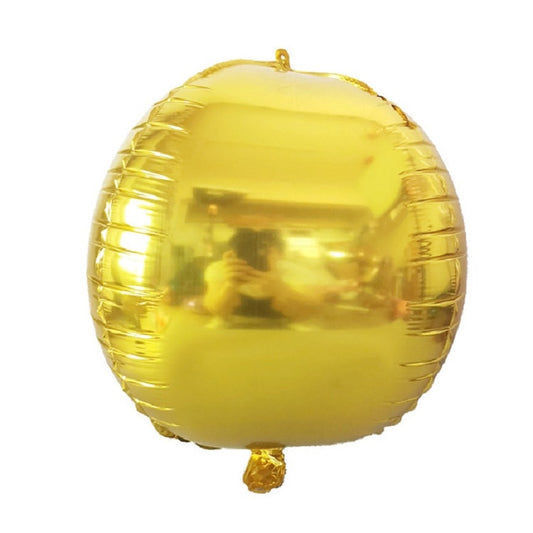 Holiday Party Wedding Decoration 4D Colorful Round Mirror Balloon, 22 inches 4D