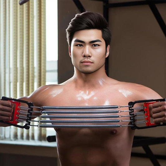 Dual Purpose Spring Tensioner Chest Expander Multifunctional Arm Strength Brawn Training Device
