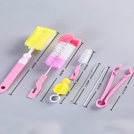 7PCS/Set Bottle Sponge Cleaning Brush Tools Straw Brush Set