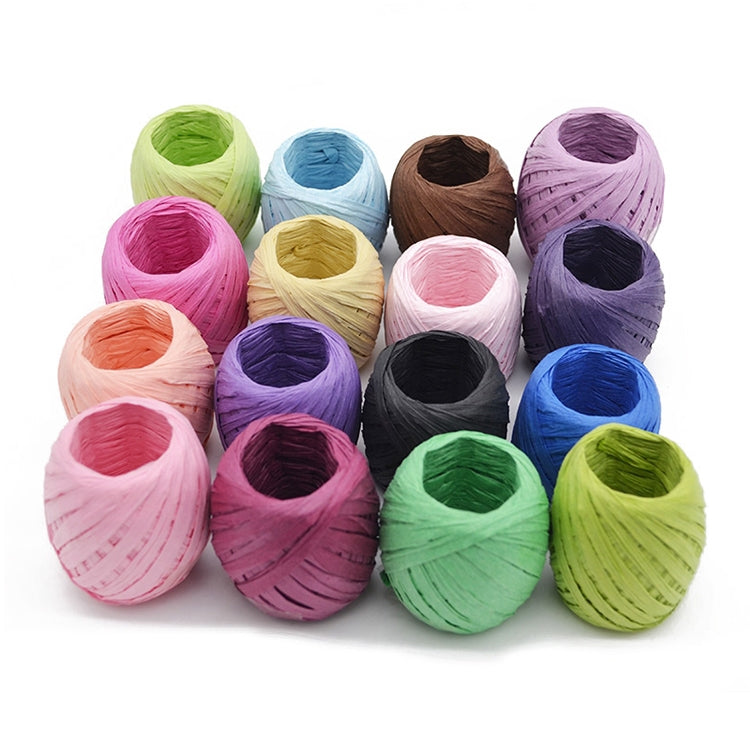 Assorted-color paper rope raffia ribbon spools for gift wrapping and DIY crafts