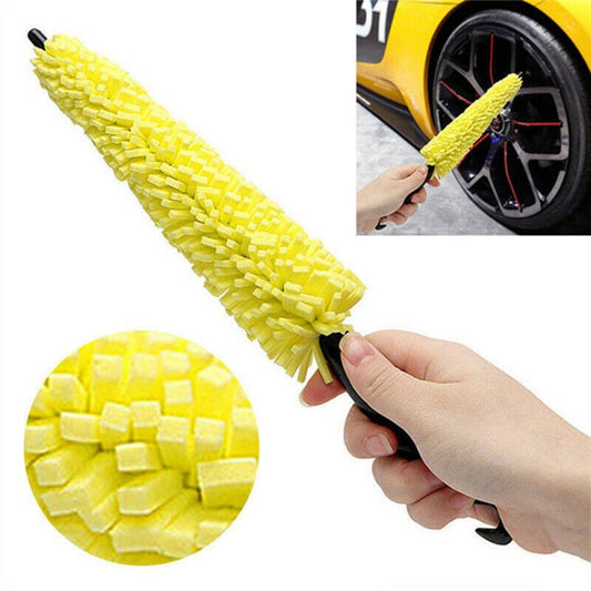Universal Auto Car Accessories Car Rims Care Tire Wheel Washing Brush Plastic Handle Vehicle Wheel Cleaning Brush Washing Sponge, Wheel Cleaning Brush