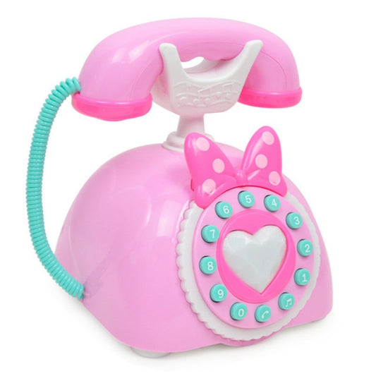 Child Simulation Retro Telephone Light Music Cartoon Early Education Puzzle Musical Toys