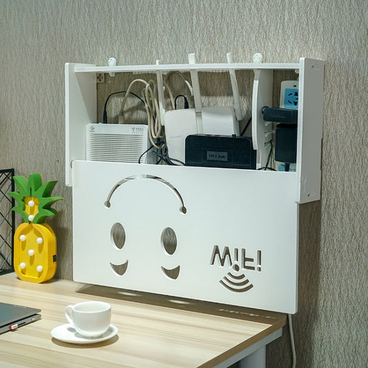 Socket Router Storage Box Set-top Box Decoration TV Cabinet Living Room Junction Box, 52x25x9.5cm, 40.5x20.5x9.5cm