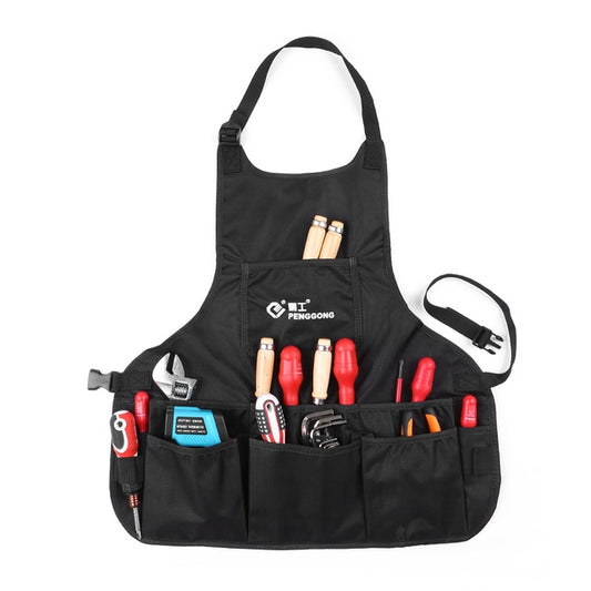 PENGGONG Waterproof Canvas Gardening Apron Tools Bag Electrician Tool Organizer For Toolkit, Black, Grey, ArmyGreen, Blue