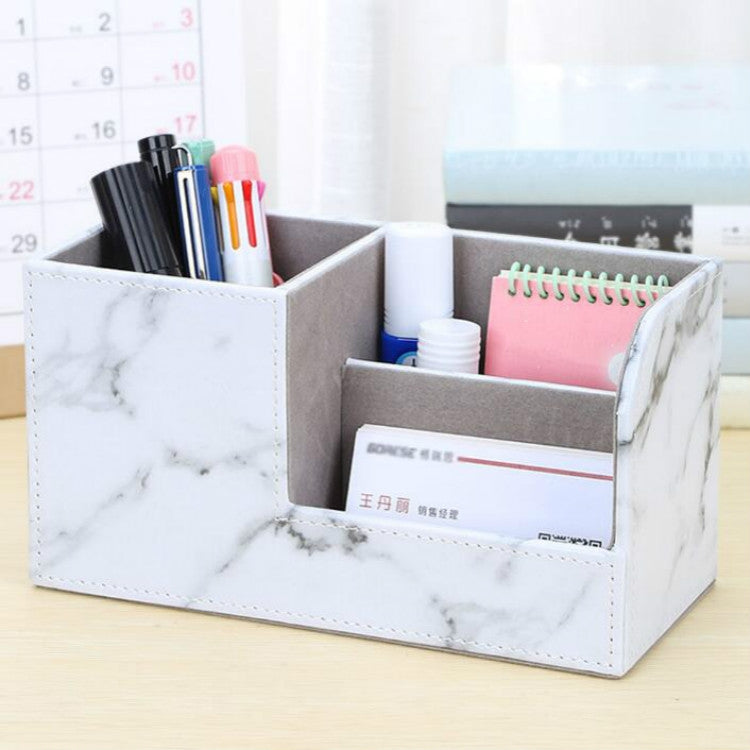 Marble Retro Creative Office Multi-function Pen Holder Storage Box, Marble 1822