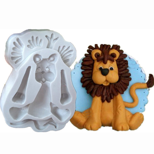 2 PCS 3D Animal Shape Silicone Form Fondant Cake Biscuit Molds, 3D Animal Shape(Lion), 3D Animal Shape(Giraffe), 3D Animal Shape(Rabbit), 3D Animal Shape(Monkey)