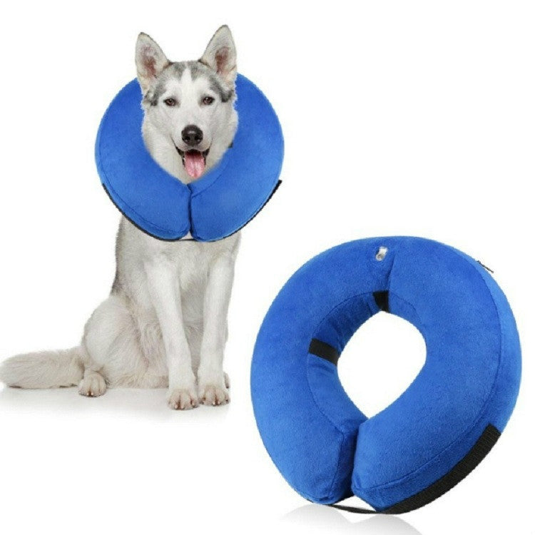 Inflatable Pet Collar Pet Grooming Warm Protective Wound Protection Collar, M, L
