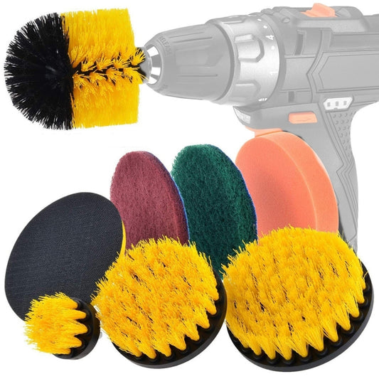 19 in 1 Household Nylon Hexagonal Electric Drill Brush Pads Scouring Sanding Disc Pad Kits, 19 in 1