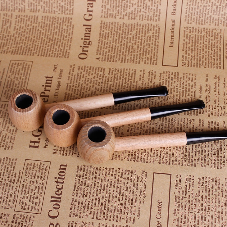 Wooden cigarette holder set with black tapered tips and open end barrels