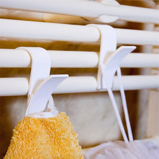 4 in 1 Towel Rail Hanging Bathroom Plastic Hook Rack, Plastic Hook Rack