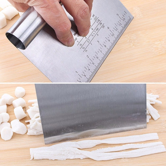 Home Durable Stainless Steel with Scale Section Noodle Cutter Baking Tools, Noodle Cutter (Silver)