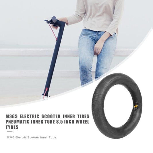 2 PCS For Xiaomi Mijia M365 Electric Scooter 8.5 inch Rubber Padded Tire Inner Tube with Valve Cover, Rubber Padded Tire