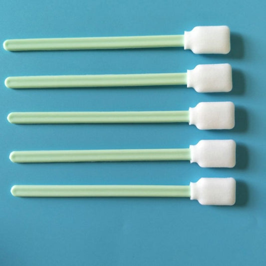100 Sticks Inkjet Sponge Flat Head Cleaning Wipe Industrial Rod, 13cm