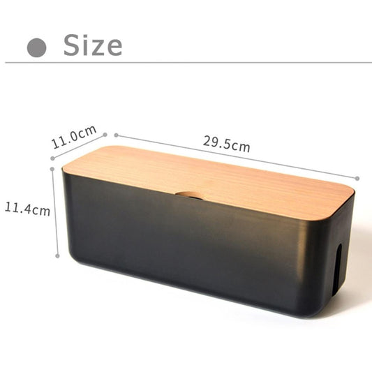 Power Cable Storage Box Case Anti-dust Charger Socket Organizer Desktop Network Line Storage Bin