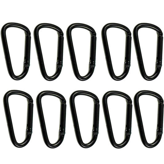 10 PCS D-shaped Aluminum Carabiner Outdoor Hanging Buckle Water Bottle Buckle