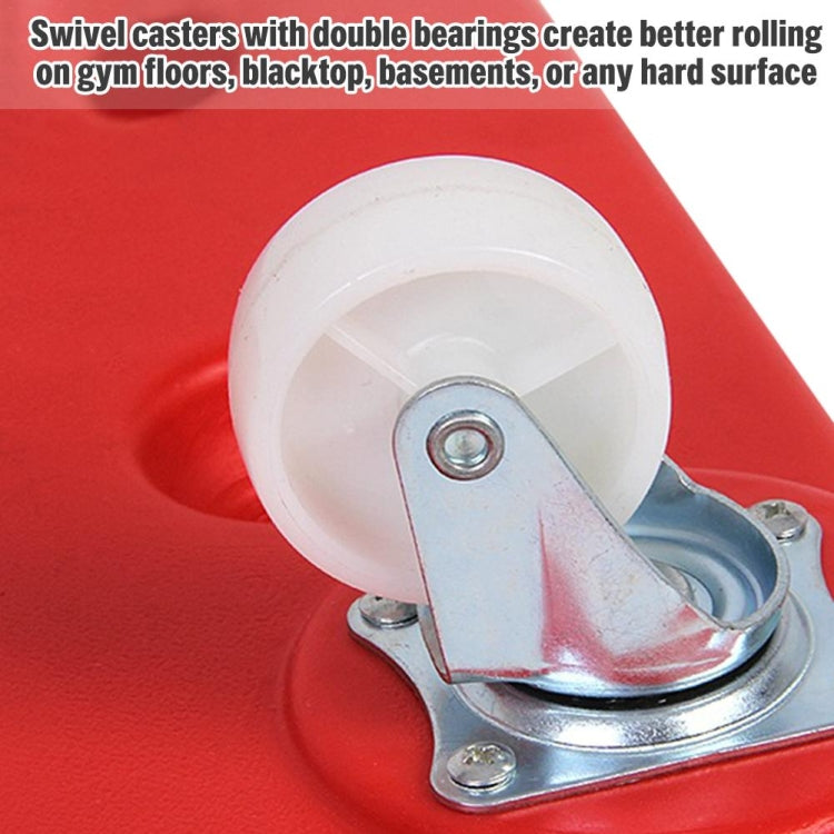 Red swivel caster wheel assembly for children's balance scooter platform