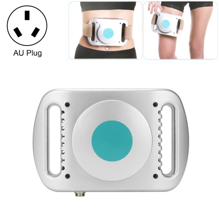 White beauty shaping instrument with turquoise center disk, AU plug shown