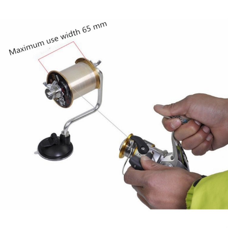 Fishing reel clamp kit with reel, base, and hand crank mechanism