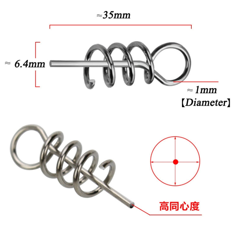 Metal spring lock pin dimensions: ~35mm length and ~1mm diameter