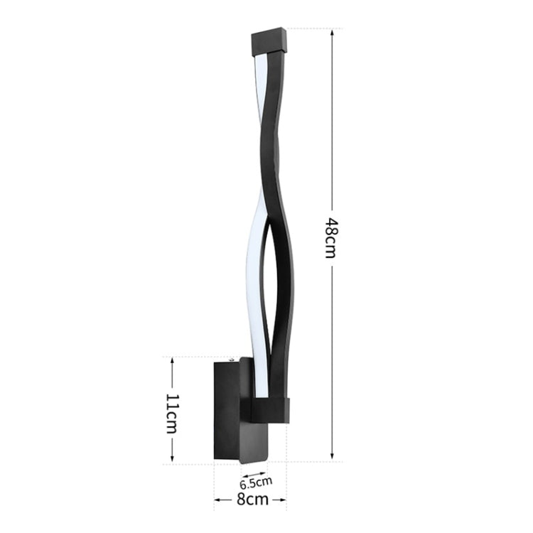 Simple Led Aisle Bedroom Bedside Wall Lamp, White, Black