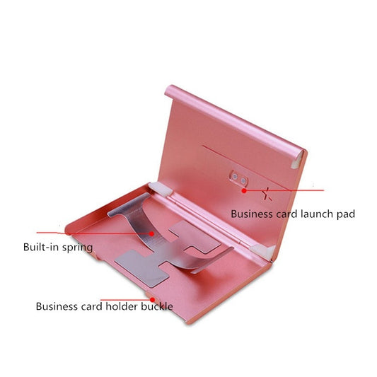 Metal Portable Push Card Case Ultra-thin Frosted Light Business Card Packing Box