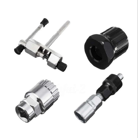Bicycle bottom bracket disassembly tool with socket ends and black adapter sleeve