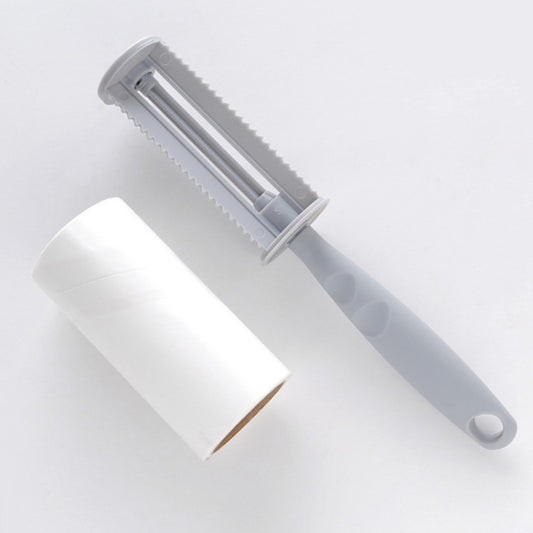 Long Handle Tearable Roller Sticky Paper Household Coat Sticky Hair Artifact, White, Gray, Apricot