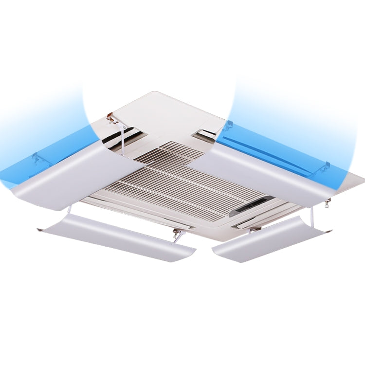 Ceiling air conditioning wind deflector shield, white grille panel with louvers