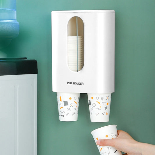 Household Punch-free Wall-mounted Disposable Paper Cup Taker Automatic Water Cup Holder Dispenser