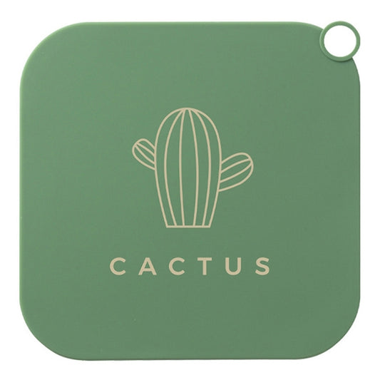 Sewer Deodorant Cover Sealing Plug Silicone Bathroom Toilet Floor Drain Deodorant, Green Cactus, White Wave Point, Black English Word