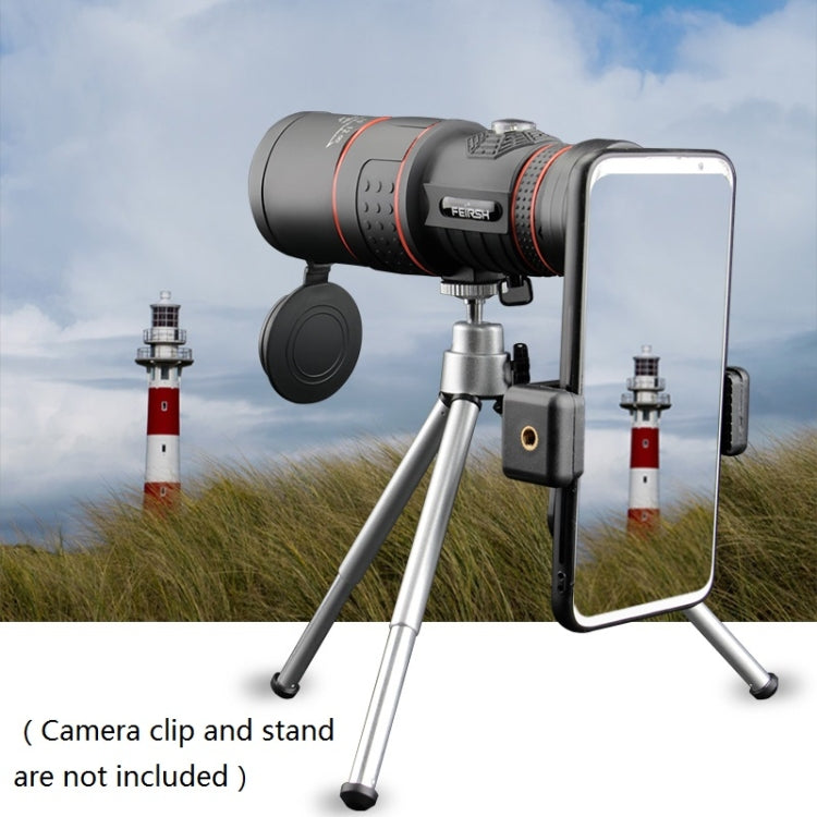 FEIRSH night vision monocular on tripod with smartphone camera clip