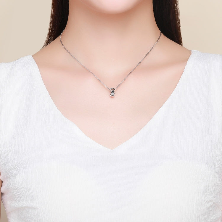 Sterling silver necklace with small star-and-zircon pendant