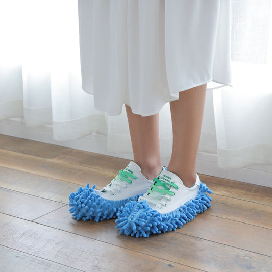 2pcs Chenille Lazy Mopping Shoe Cover Clean Floor Removable and Washable Mop Random Colour, Floor Mop