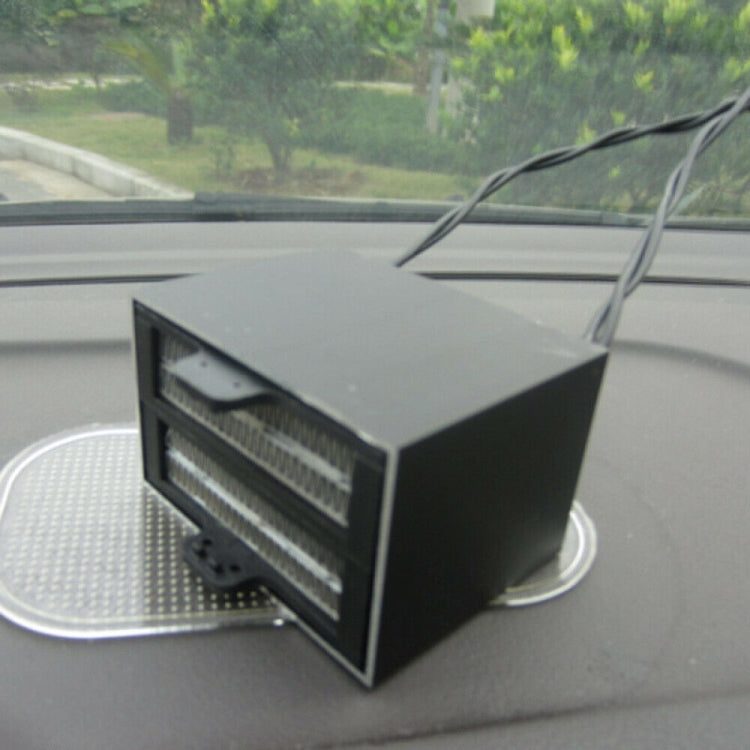 Car heater defroster unit with vent pad placed on dashboard surface
