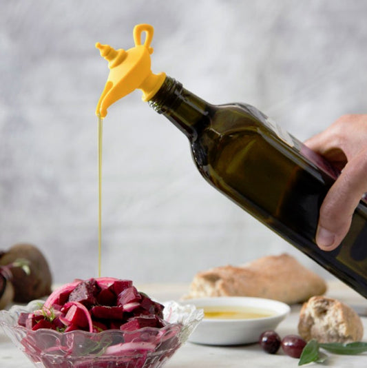 Creative Silicone Aladdin Magic Lamp Red Wine Bottle Pourer Manual Sealing Airless Bottle Stopper, 3 PCS Wine Bottle Stopper