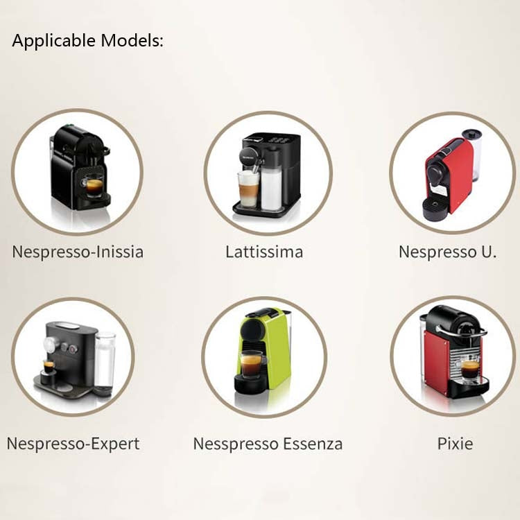 Compatibility diagram for reusable coffee capsules with Nespresso machine models