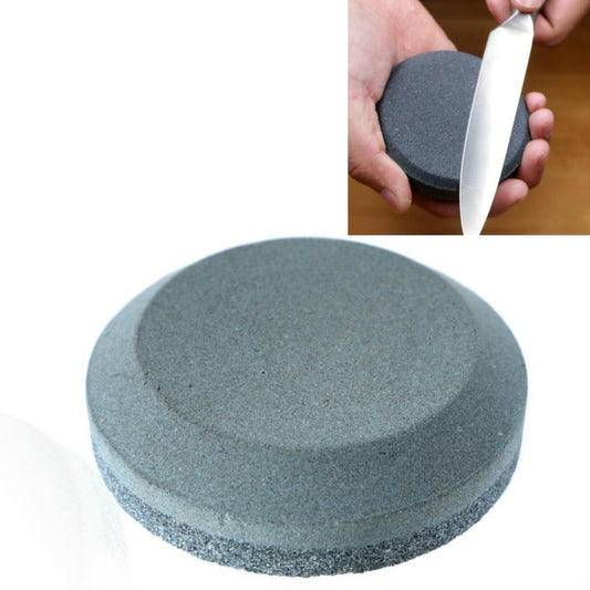 2 PCS Double-Sided Whetstone Kitchen Knives Round Knife Sharpener, Style:B, A, B