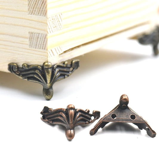 10 PCS Antique Bronze Jewelry Gift Box Wood Case Decorative Feet Leg Corner Protector, Jewelry Gift Box Corner Protector